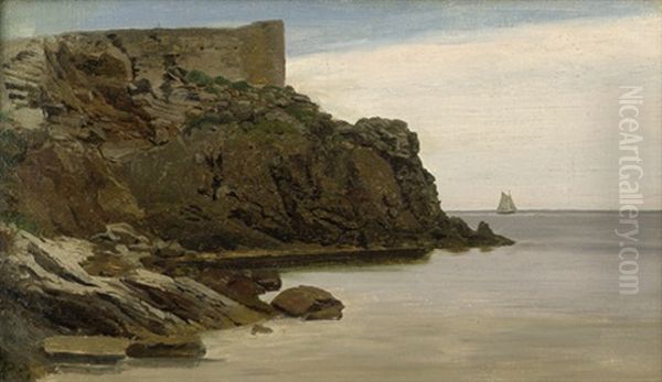 Felsenkuste Von Bornholm Oil Painting by Christian Eckardt