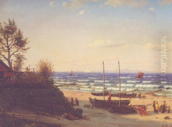 Kelleboh Kyst, On The Shores Of Norway Oil Painting by Christian Eckardt
