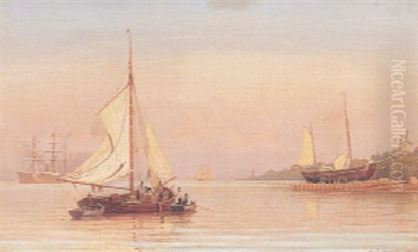 Parti Muligvis Fra Slien I Naerheden Af Gluckstadt Oil Painting by Christian Eckardt