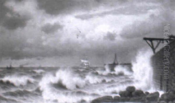 Ud For Olen Oil Painting by Christian Eckardt