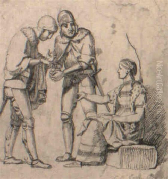 Marine Med Hjuldamper Oil Painting by Christian Eckardt