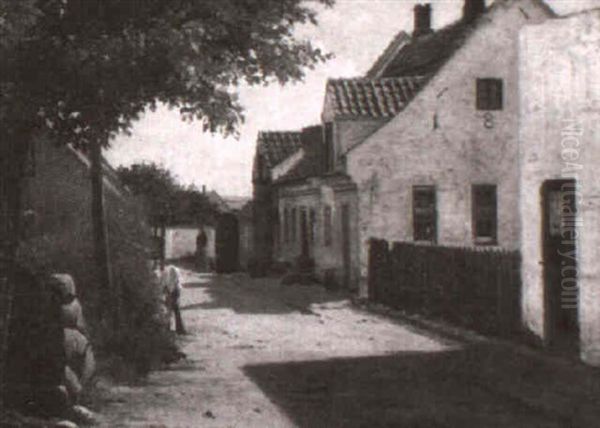 En Gyde I Kalundborg Oil Painting by Christian Eckardt