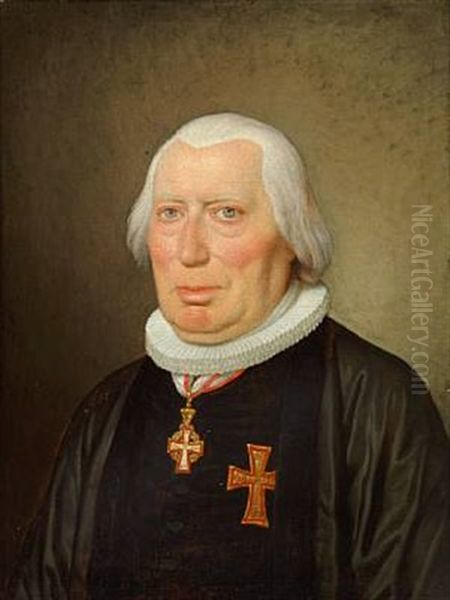 Portraet Af Biskop I Aalborg Jansen (1746-1827) Oil Painting by Christoffer Wilhelm Eckersberg