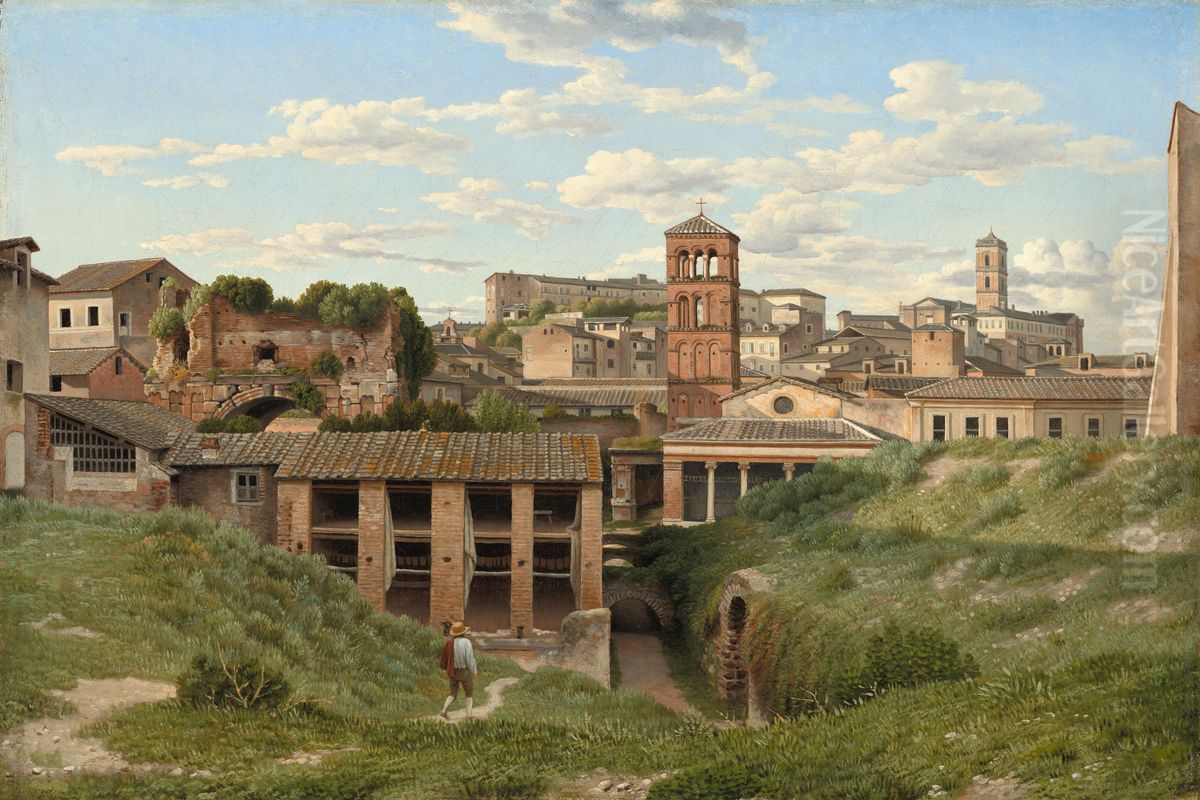 Parti Ved Cloaca Maxima Oil Painting by Christoffer Wilhelm Eckersberg