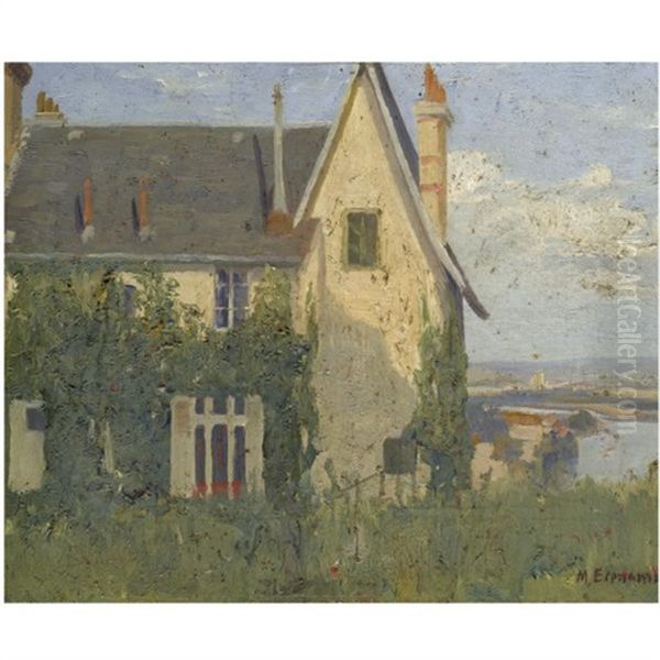 La Maison A La Campagne Oil Painting by Mihalis Economou