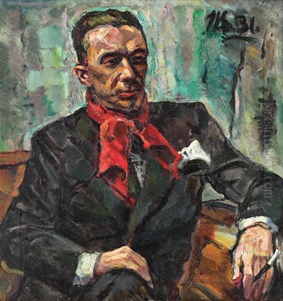 Epastorel Teodoreanu Oil Painting by Hans Eder
