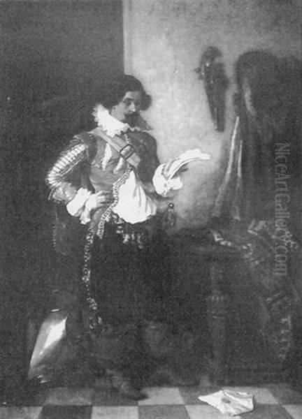 The Letter Oil Painting by Victor Eeckhout