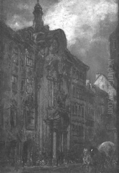 Blick Auf Die Johanniskirche In Sendlingen Oil Painting by Gustav Eggena