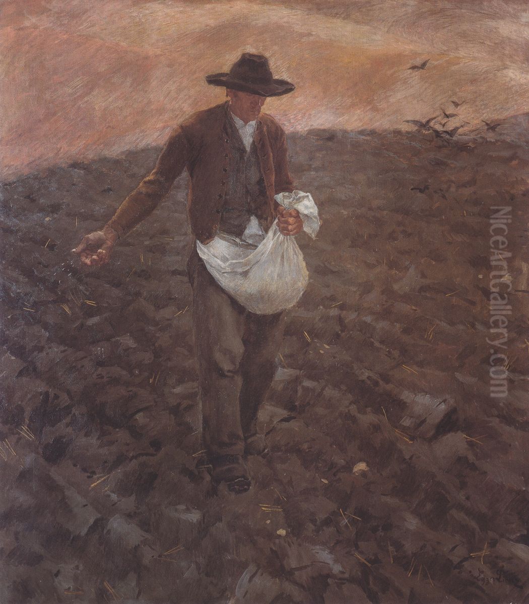 Der Samann Oil Painting by Albin Egger-Lienz