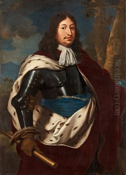 King Karl X Gustaf (1622-1660) Oil Painting by Justus van Egmont