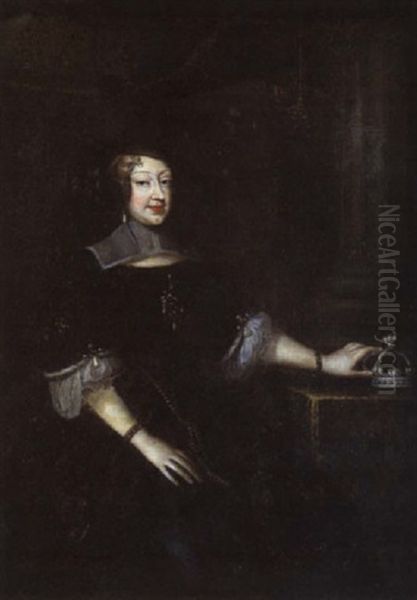 Portrait D'anne D'autriche (?) Oil Painting by Justus van Egmont