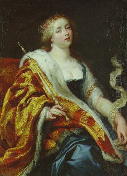 A Personification Of Europe Oil Painting by Justus van Egmont