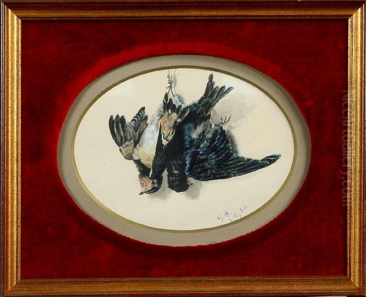 Nature Morte Med Faglar Oil Painting by Carl Georg Arsenius