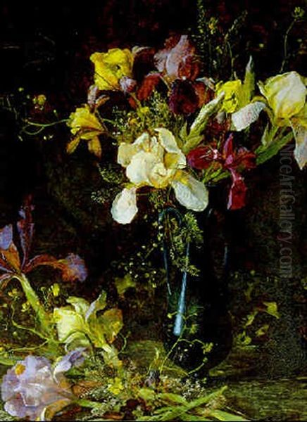 Iris Oil Painting by Marie Egner