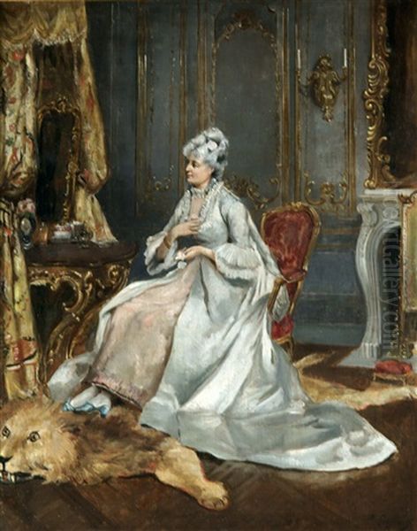 Dama En El Tocador Oil Painting by Rogelio De Egusquiza Barrena