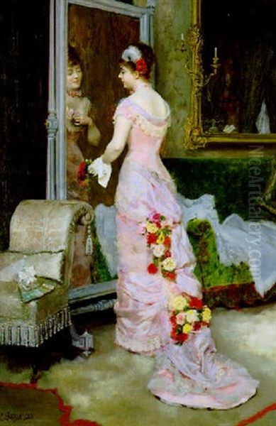 Le Dernier Coup D'oeil Oil Painting by Rogelio De Egusquiza Barrena