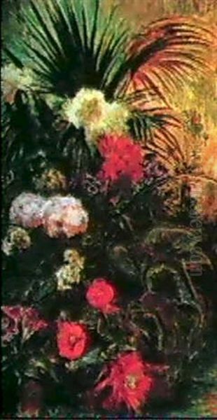 A Bouquet Of Flowers Oil Painting by Rogelio De Egusquiza Barrena