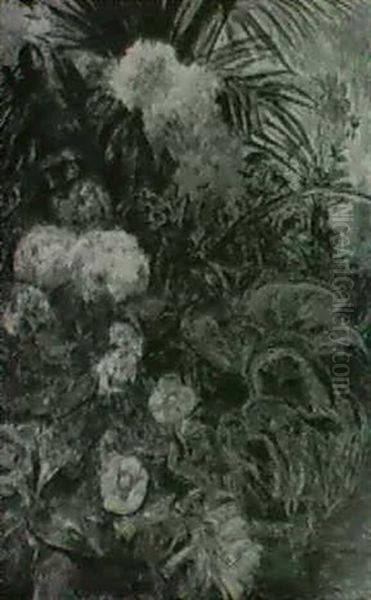 Bouquet De Fleurs Oil Painting by Rogelio De Egusquiza Barrena