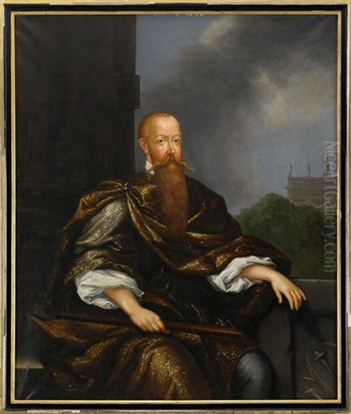 Portratt Av Kung Johan Iii (1537-92) Oil Painting by David Klocker Von Ehrenstrahl