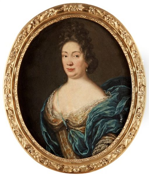Anna Ursula Scheffer Oil Painting by David Klocker Von Ehrenstrahl
