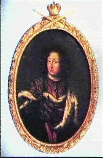 Portratt Av Karl Xi Oil Painting by David Klocker Von Ehrenstrahl
