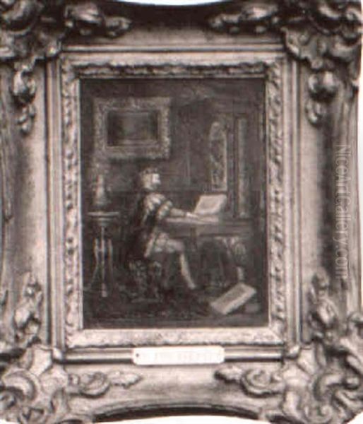 Organist Oil Painting by Julius Ehrentraut