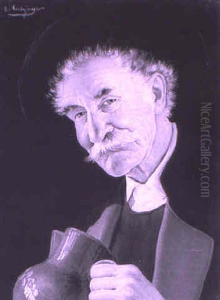 The Drinker Oil Painting by Erwin Eichinger