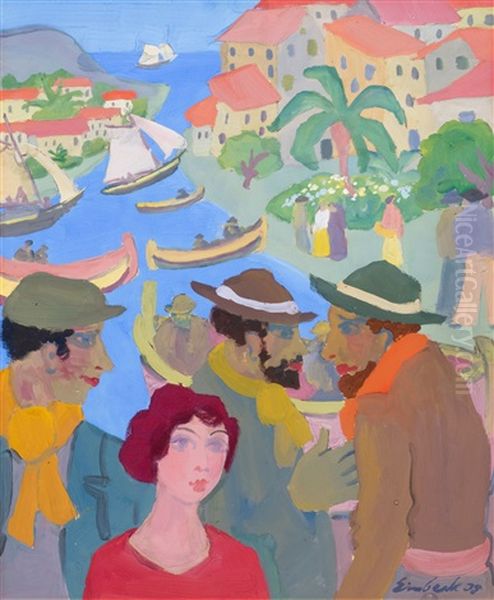 Street Scene In Naples Oil Painting by Georg Einbeck