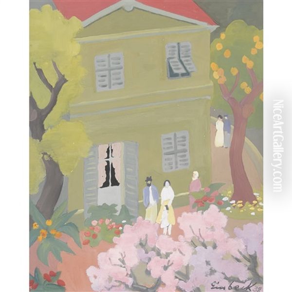 Das Grune Haus Oil Painting by Georg Einbeck