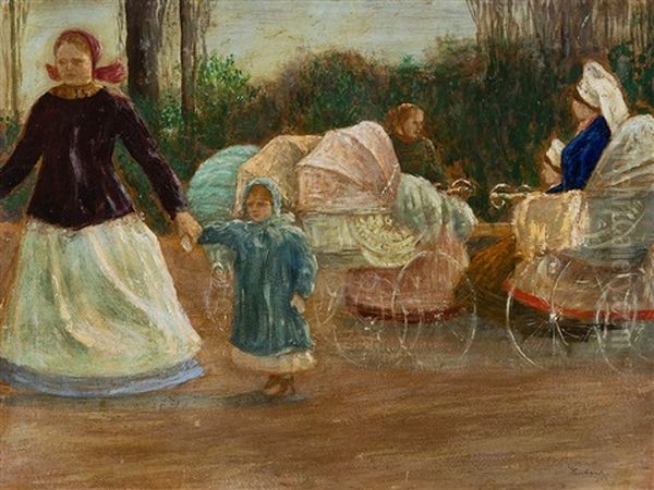 In The Park Oil Painting by Georg Einbeck