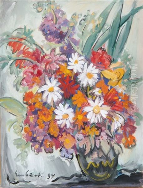 Fleurs Oil Painting by Georg Einbeck