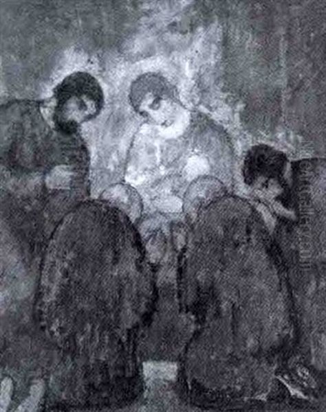 L'adoration Oil Painting by Georg Einbeck