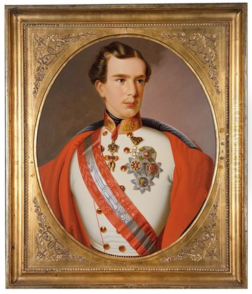 Emperor Franz Joseph I. Of Austria Oil Painting by Anton Einsle