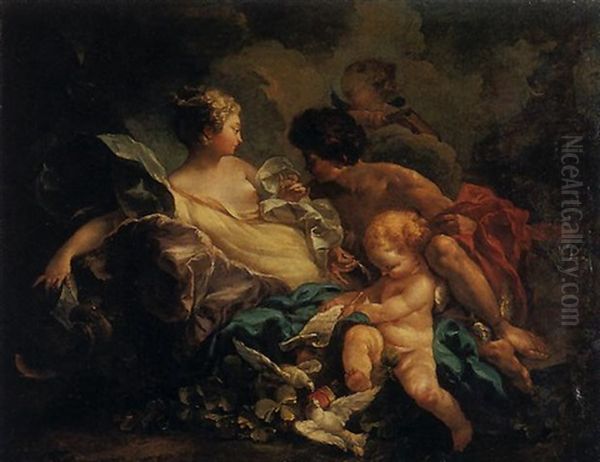 L'education De L'amour Oil Painting by Eisen, Charles Joseph Dominique