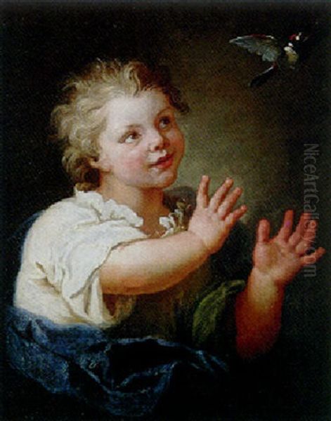 L'oiseau Envole Oil Painting by Eisen, Charles Joseph Dominique