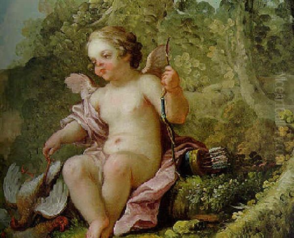 Cupid Oil Painting by Eisen, Charles Joseph Dominique