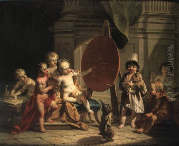 Allegorie De La Peinture Oil Painting by Eisen, Charles Joseph Dominique