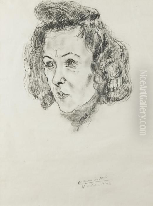 Portrait De Sima Feder Oil Painting by Antonin Artaud