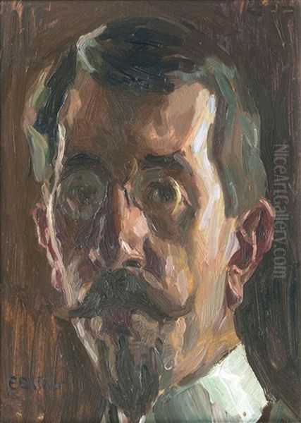 Selbstportrait Oil Painting by Ernst (Wilhelm Heinrich E. ) Eitner
