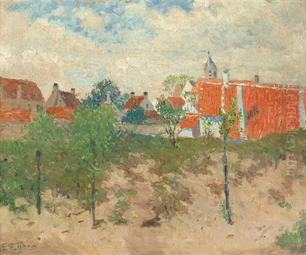 Knokke, Belgien Oil Painting by Ernst (Wilhelm Heinrich E. ) Eitner