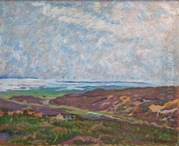 Kampen Heath On Sylt Oil Painting by Ernst (Wilhelm Heinrich E. ) Eitner