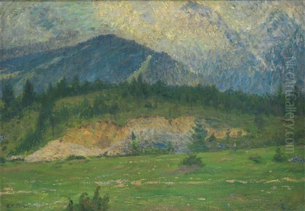 Durchschienene Wolken Oil Painting by Ernst (Wilhelm Heinrich E. ) Eitner