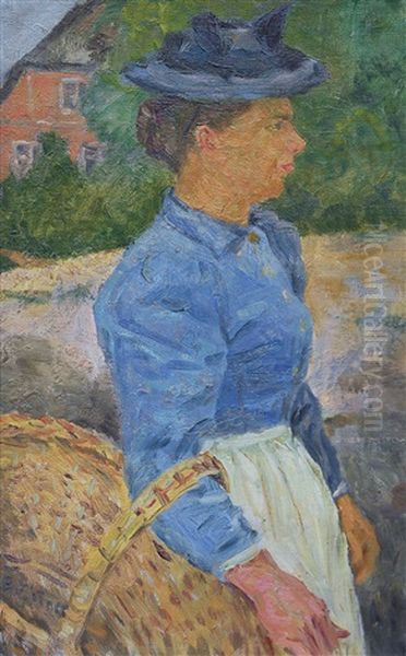 On The Way To The Market Oil Painting by Ernst (Wilhelm Heinrich E. ) Eitner