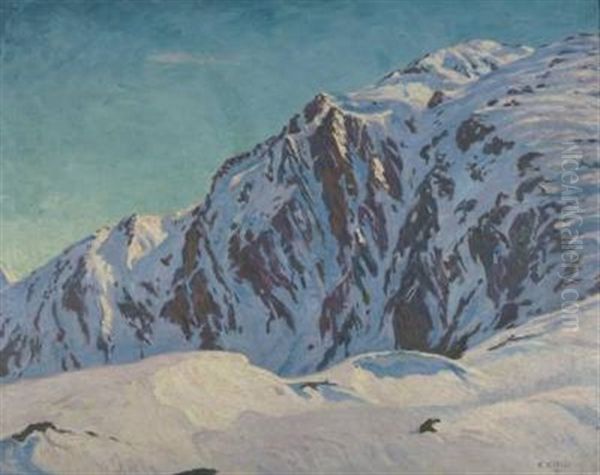 St. Gotthard Oil Painting by Ernst (Wilhelm Heinrich E. ) Eitner