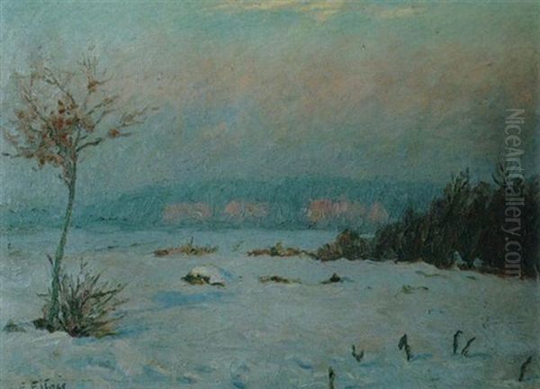 Winterlandschaft Oil Painting by Ernst (Wilhelm Heinrich E. ) Eitner
