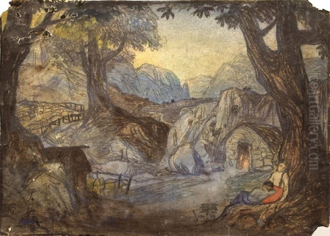 Mendi Mendiyan Oil Painting by Aurelio Arteta