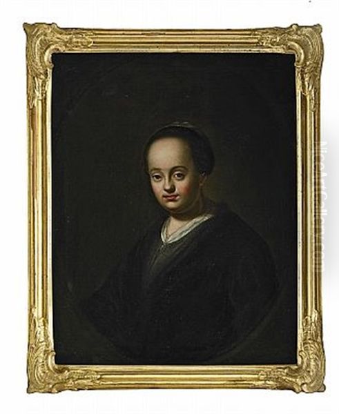 Portratt Av Ung Dam (after Rembrandt) Oil Painting by Anders Eklund