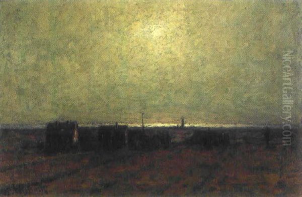 Soldis Over Segerstad - Oland Oil Painting by Per Ekstroem