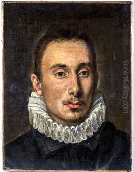 Zwei Gute Fraunde Oil Painting by El Greco (Domenikos Theotokopoulos)