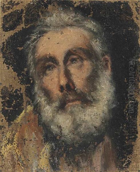 Saint Peter Oil Painting by El Greco (Domenikos Theotokopoulos)